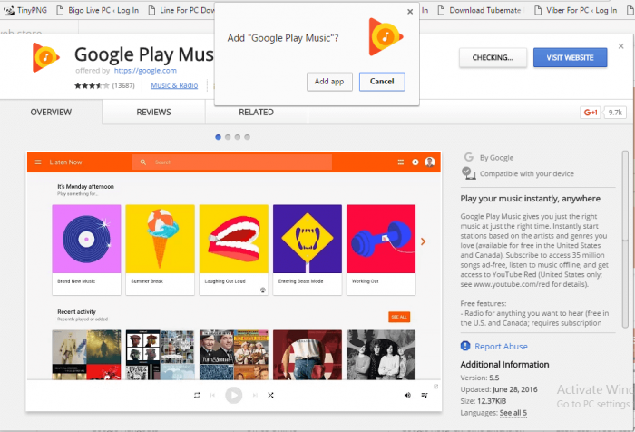 Google Play Music for Chrome