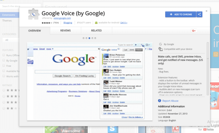 google voice desktop app windows 7